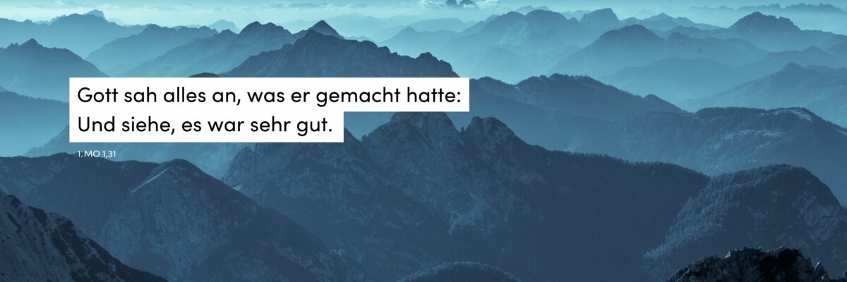 Gebirge, blau