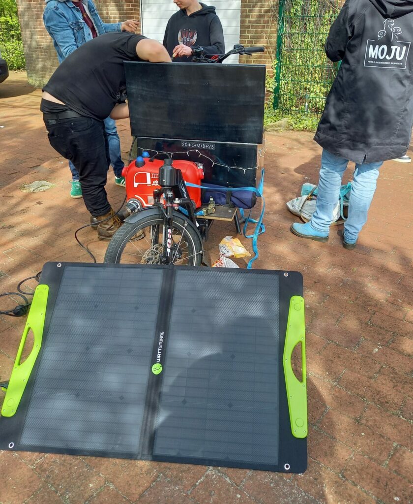 Lastenrad bekommt ein Solarpanel