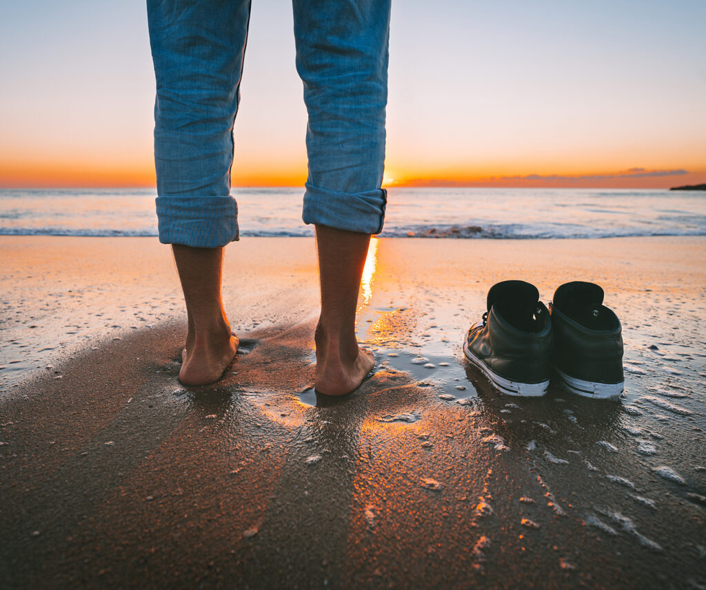 Füße am Strand