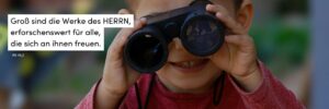 Kind, Forscher, Fernglas