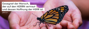 Schmetterling, Hände, Vertrauen