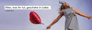 Liebe, Fröhlich, Mädchen, Ballon, Rot