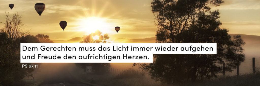 Sonnenaufgang, Heißluftballon, Landschaft