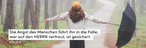 Schirm, Weg, Frau