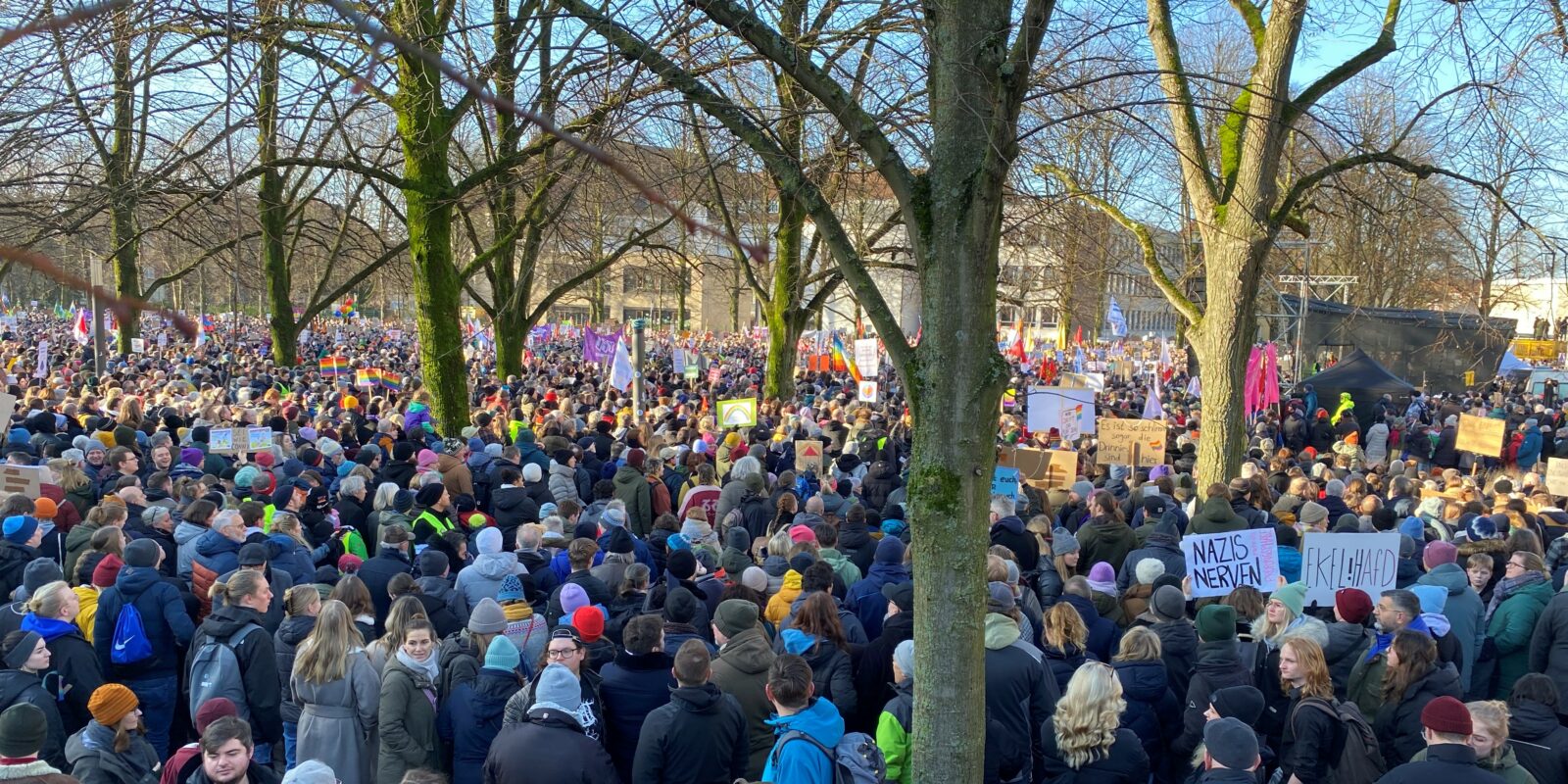 Demonstration gegen Faschismus