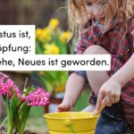 Kind, pflanzen, Frühling