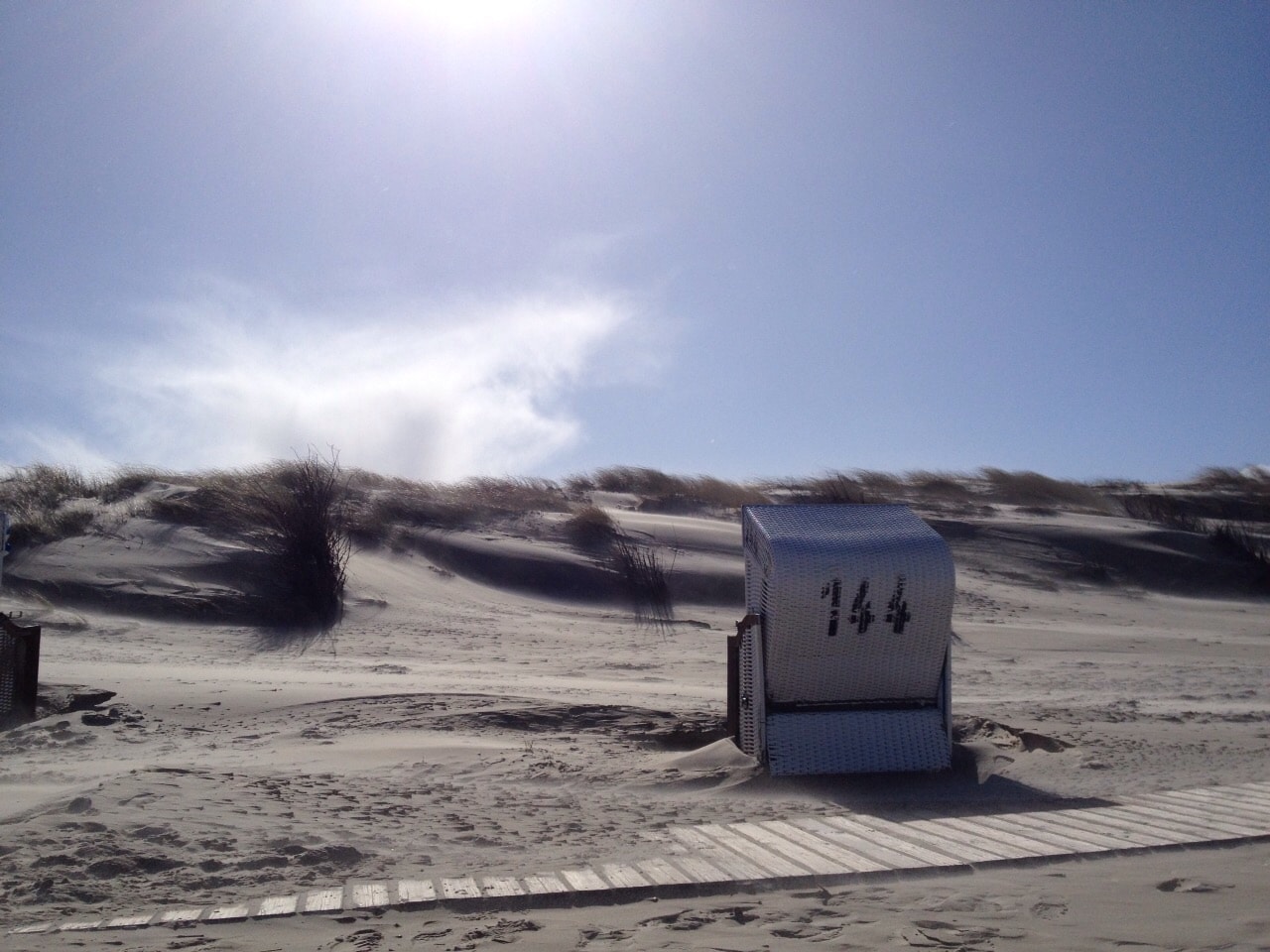 Strandkorb am Strand