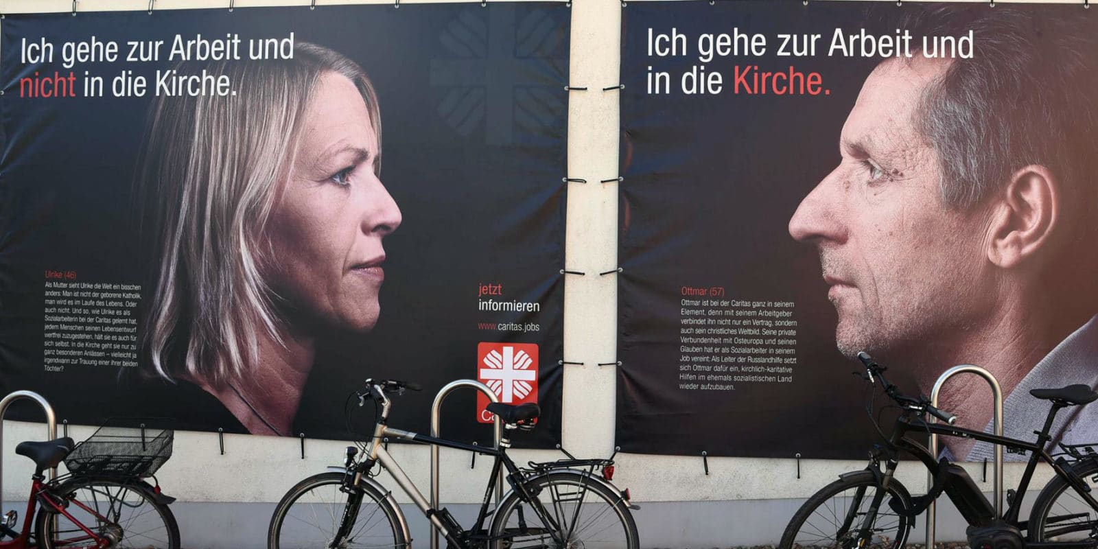 Plakate der Caritas-Kampagne