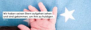 Hand, Stern, Baby, hellblau