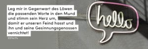Sprechblase, Hallo