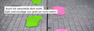 Fußabdrücke, pink, grün