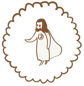 Jesusfigur gezeichnet