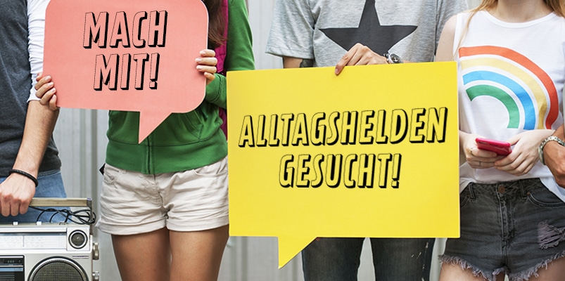 Alltagshelden, BDJ,BFD, Jugendliche, Sprechblasen, Hip