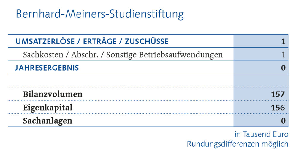Bernhrd-Meiners-Stiftung Finanzbericht