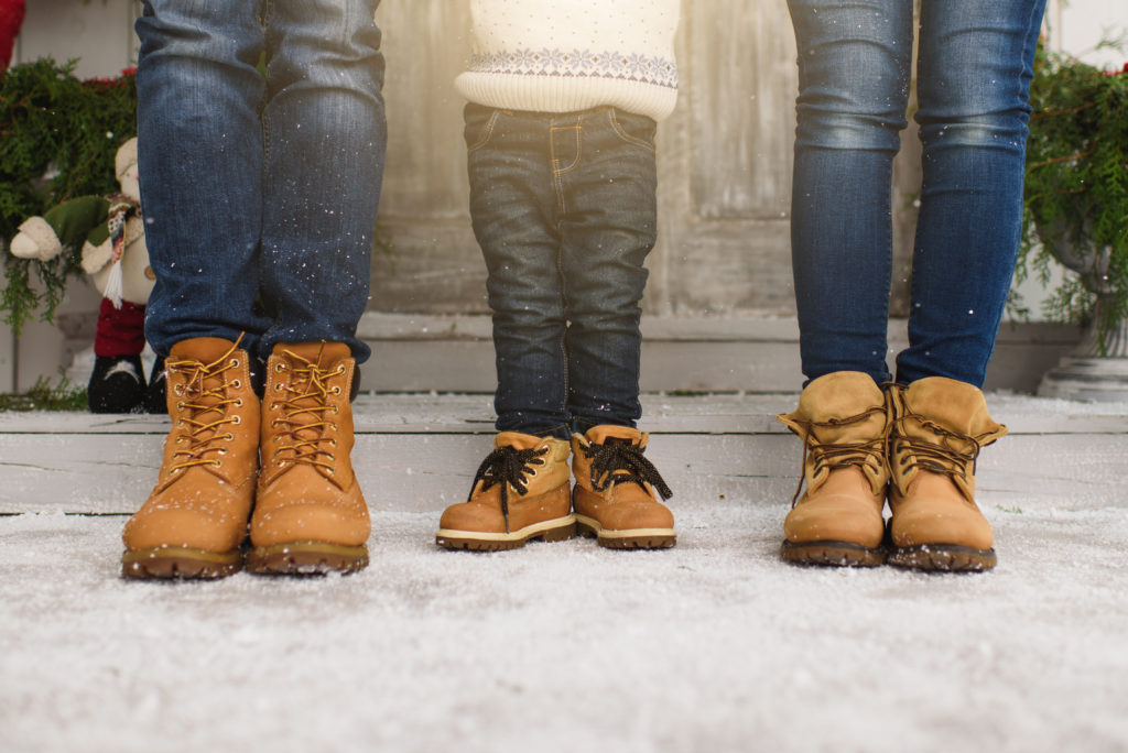Schuhe einer Familie
