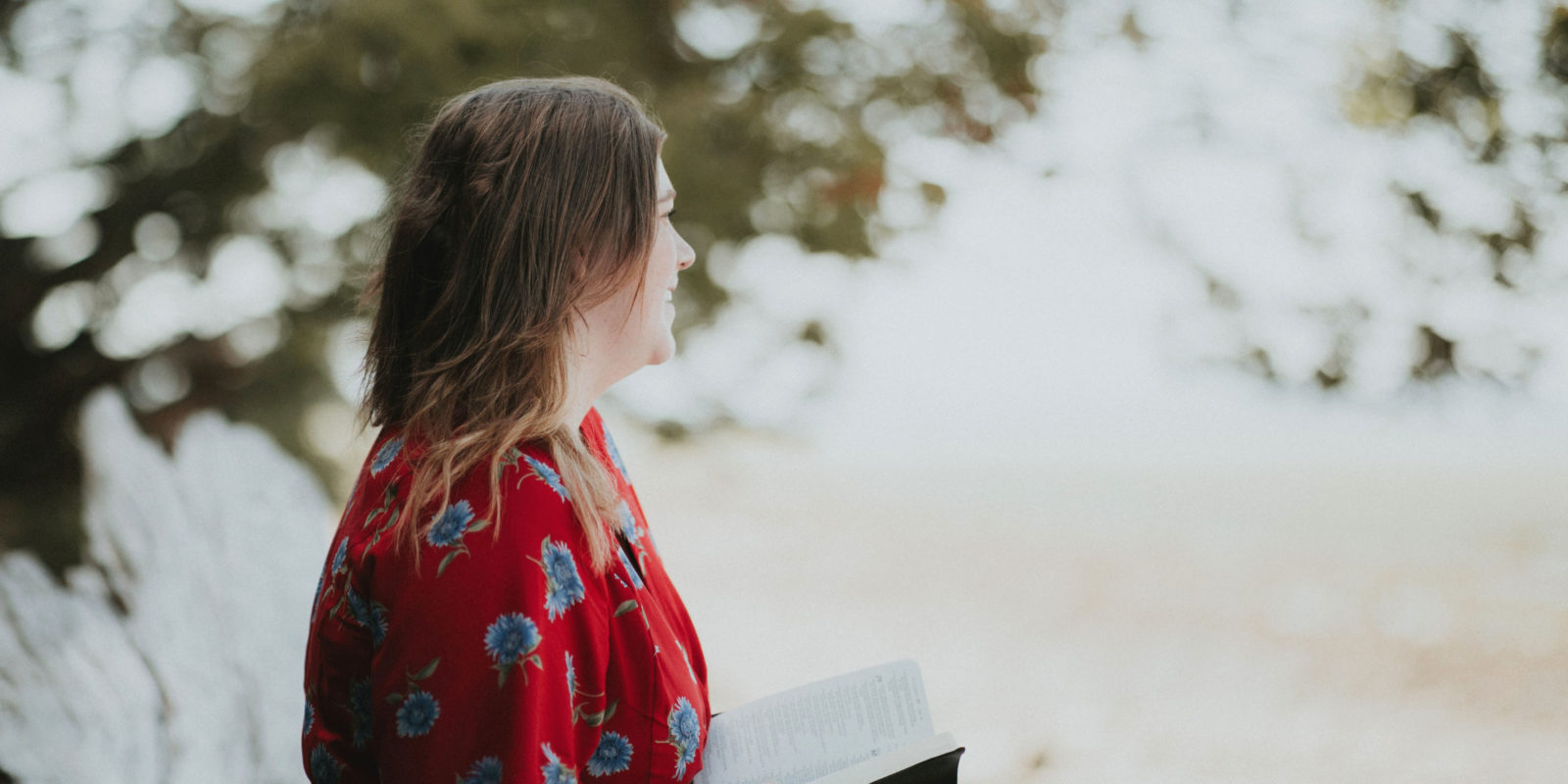 Frau liest ein Buch