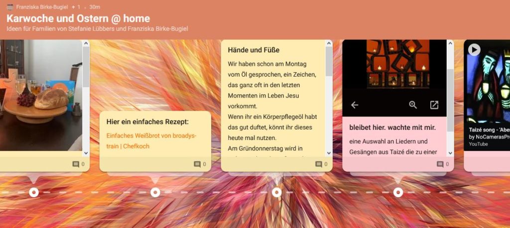 Screenshot Padlet Karwoche