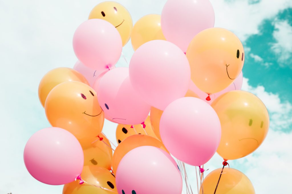 lachende Luftballons