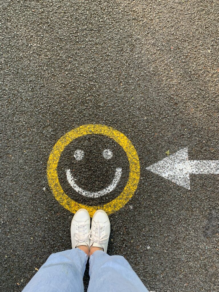 Smiley auf der Straße