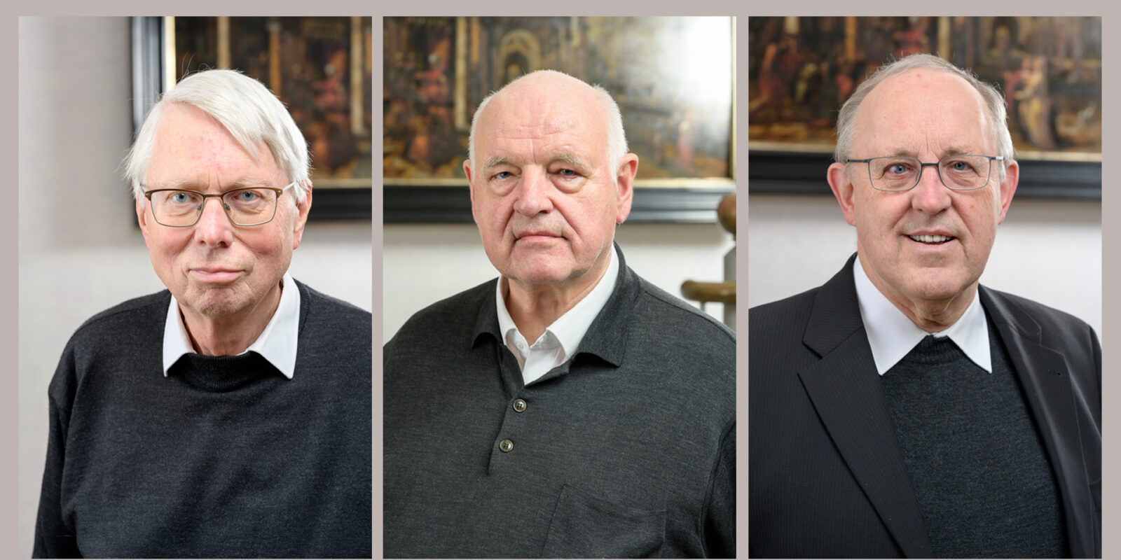 Aus dem Domkapitel des Bistums Osnabrück sind ausgeschieden: (von links): Ansgar Lüttel, Alfons Strodt, Hermann Wieh