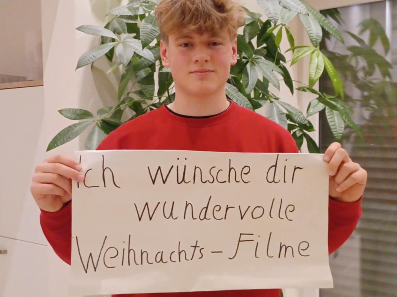 Johannes Steinkamp mit Wunsch für den Adventskalender