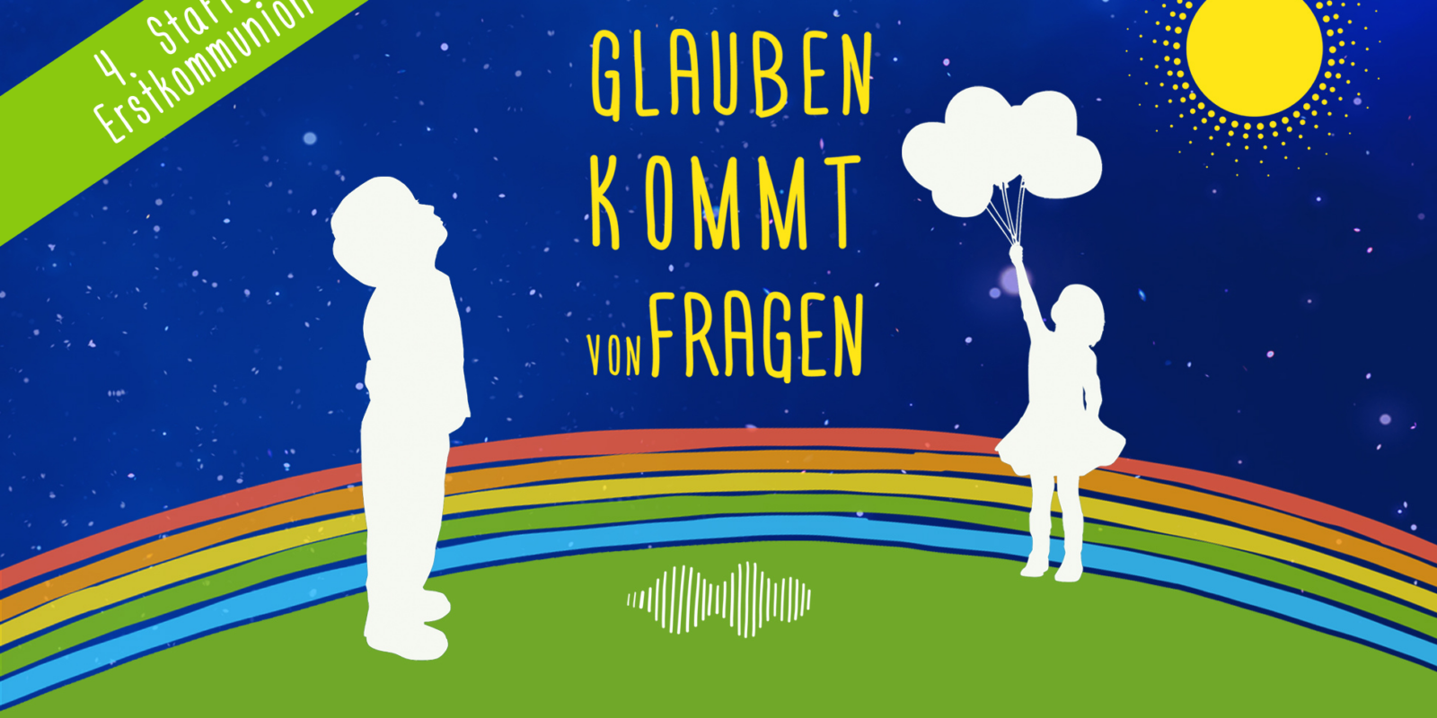 Titelbild Kinderwissenspodcast glauben kommt von fragen 4. Staffel