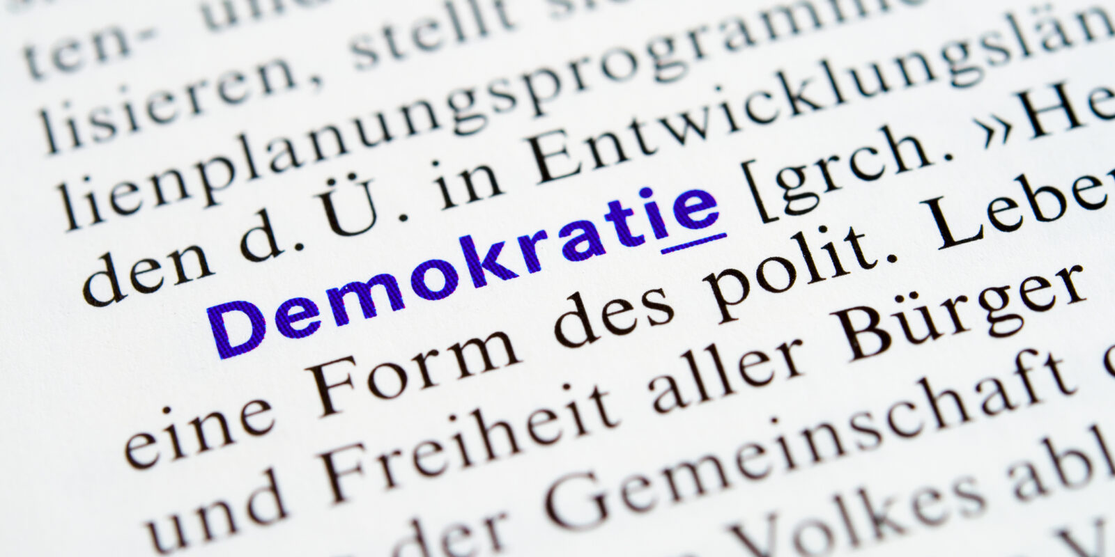 Schrift Demokratie