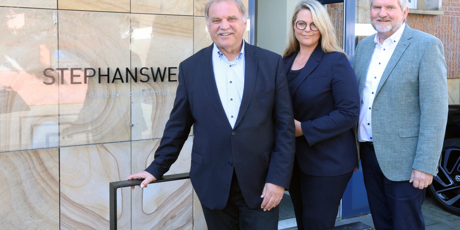 Die Leitung des Stephanswerkes (von links): Reinhold Kassing, Aufsichtsratsvorsitzender, Carolin Lauhoff, technische Geschäftsführerin, Johannes Baune, kaufmännischer Geschäftsführer