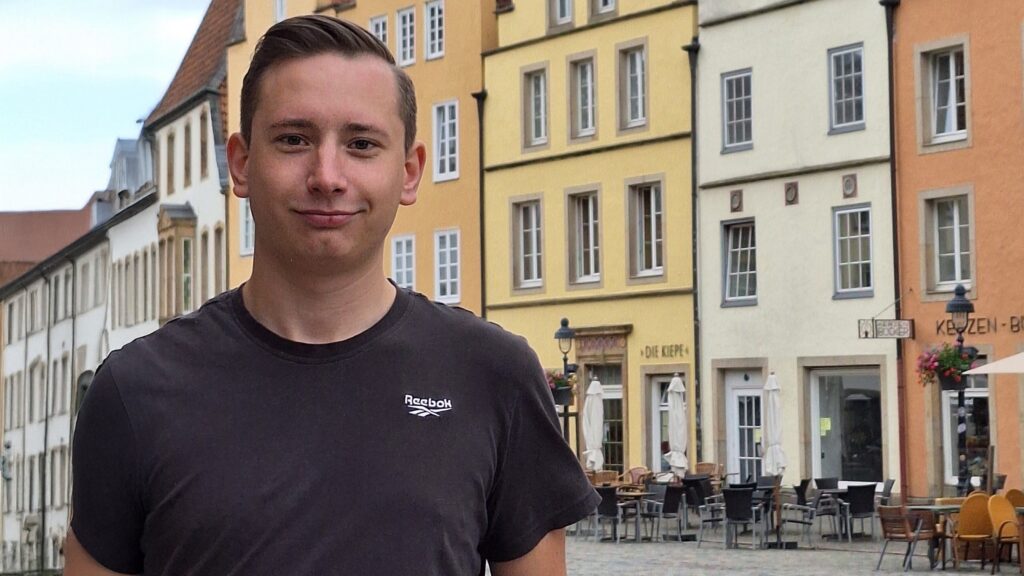 Auf dem Osnabrücker Markt: Felix Weghorst