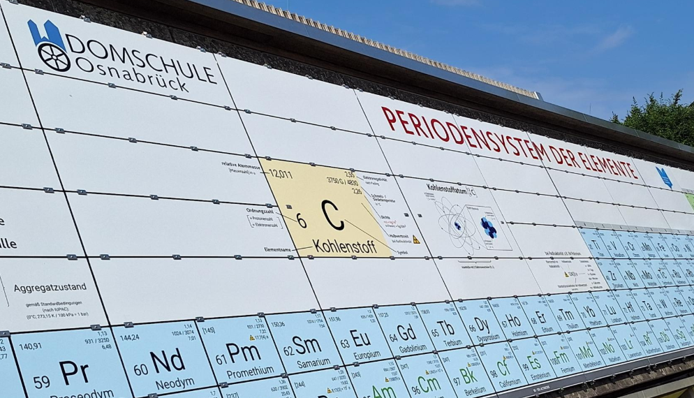 riesiges Periodensystem an der Domschule Osnabrück