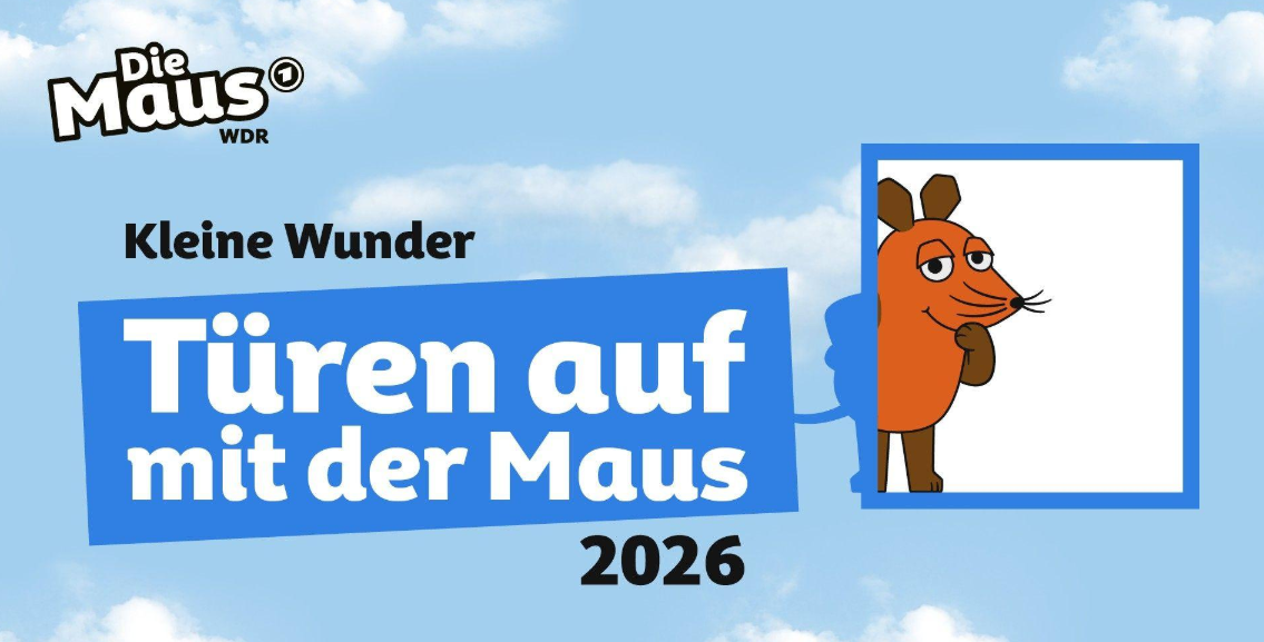 Werbeplakat für den Türöffner-Tag mit der Maus